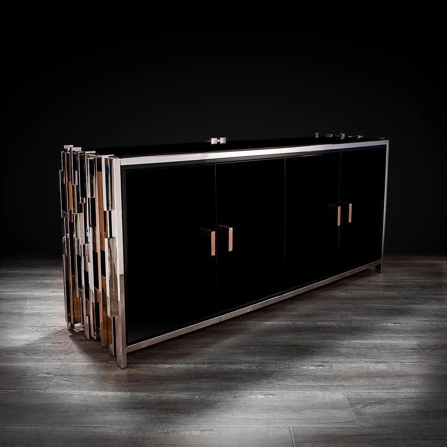 Illusion Buffet in Silver Finish