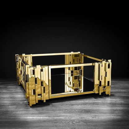 Illusion Square Coffee Table with Modern Charm