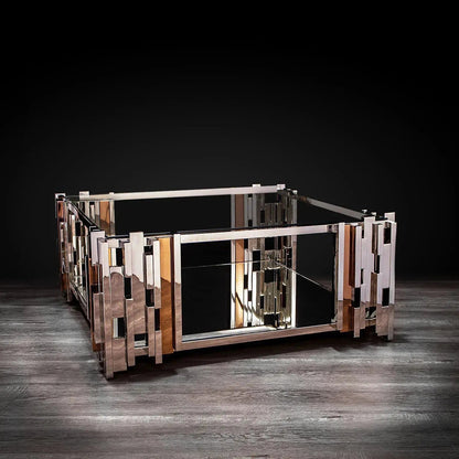 Illusion Square Coffee Table with Modern Charm
