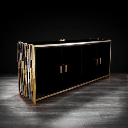 Illusion Buffet with Titanium Gold Trim