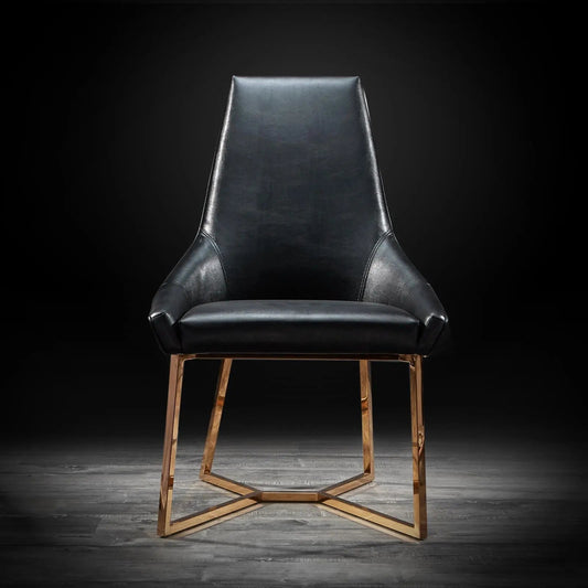 Lorensia Rose Gold Elegant Dining Chair
