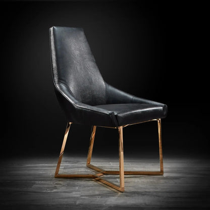 Lorensia Rose Gold Elegant Dining Chair