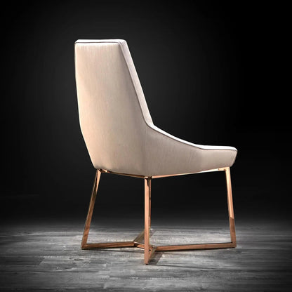 Lorensia Rose Gold Elegant Dining Chair