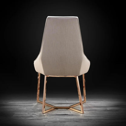 Lorensia Rose Gold Elegant Dining Chair