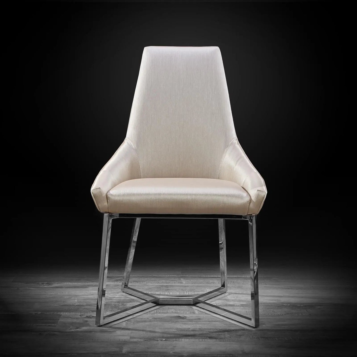 Lorensia Silver Contemporary Dining Chair