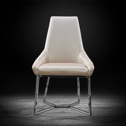 Lorensia Silver Contemporary Dining Chair