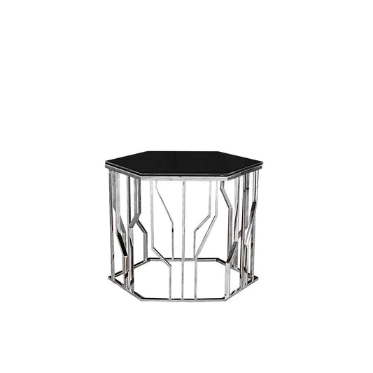 Lorensia Large Silver End Table RG