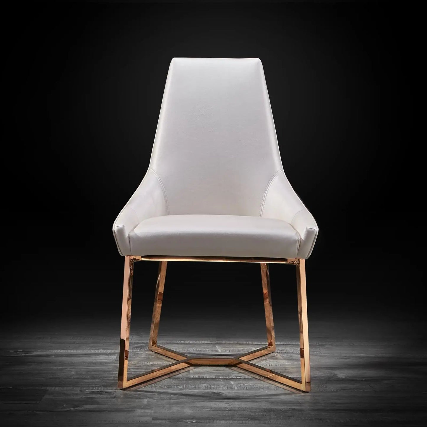 Lorensia Rose Gold Elegant Dining Chair