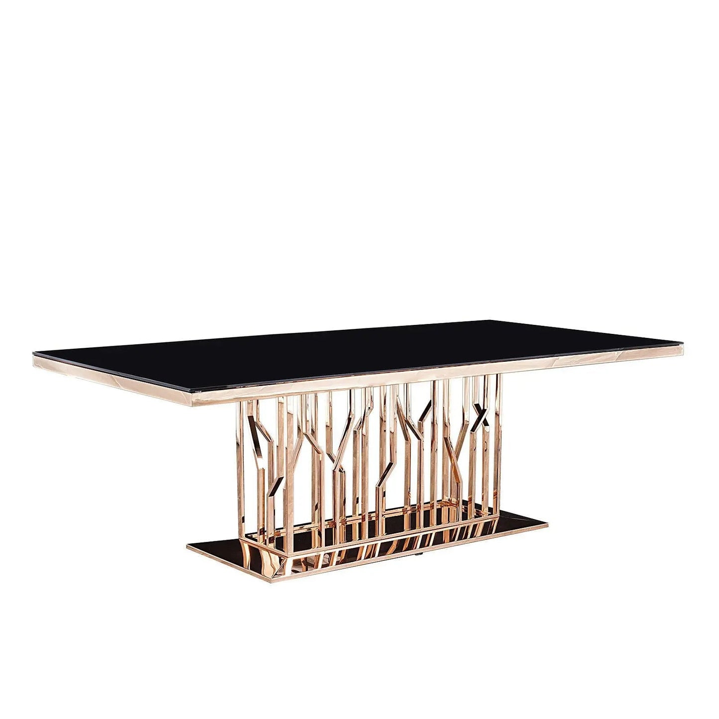 Lorensia Chic Dining Table | Rose Gold