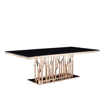 Lorensia Chic Dining Table | Rose Gold