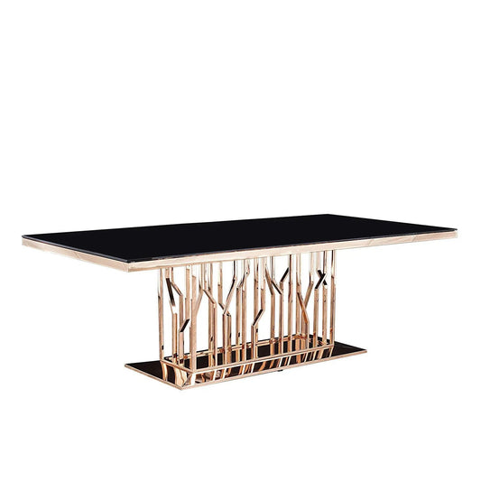 Lorensia Chic Dining Table | Rose Gold