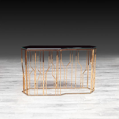 Lorensia Glass-Top Console Table for Modern Spaces