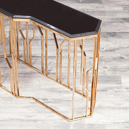 Lorensia Glass-Top Console Table for Modern Spaces