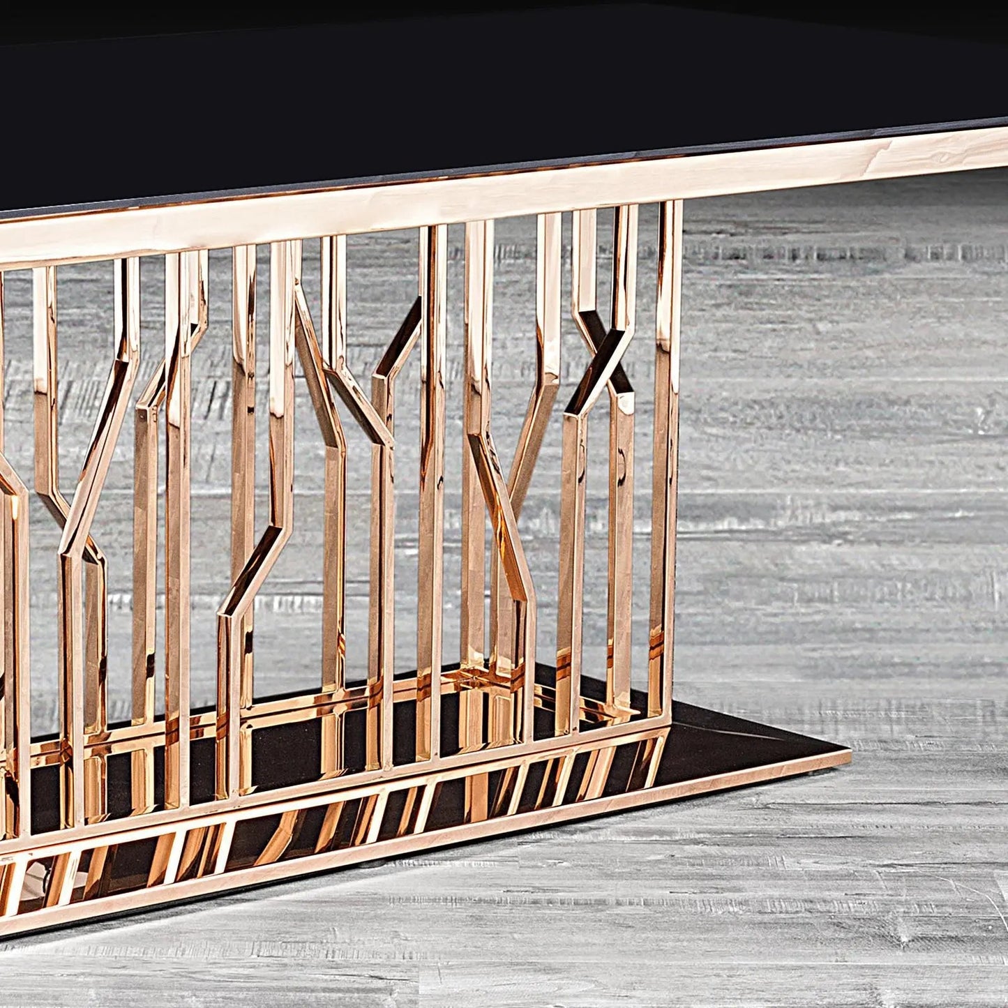 Lorensia Chic Dining Table | Rose Gold