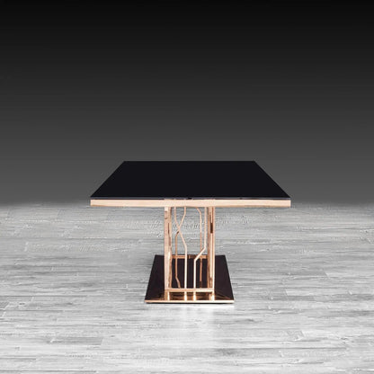 Lorensia Chic Dining Table | Rose Gold
