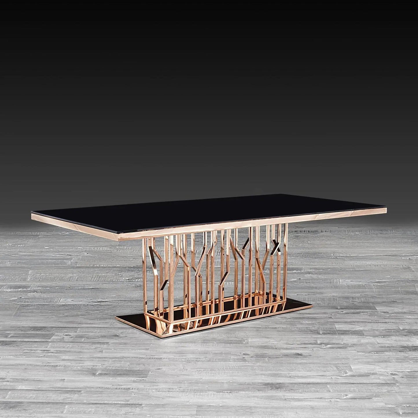 Lorensia Chic Dining Table | Rose Gold