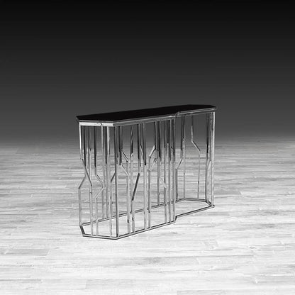 Lorensia Glass-Top Console Table for Modern Spaces