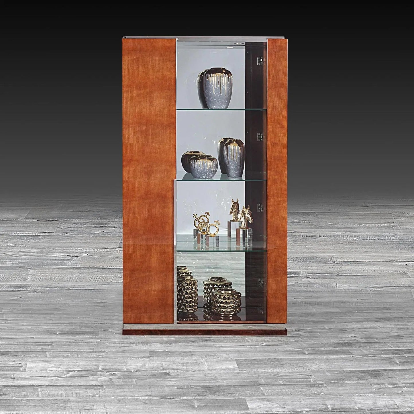 Lozano Lacquered Curio – Brown