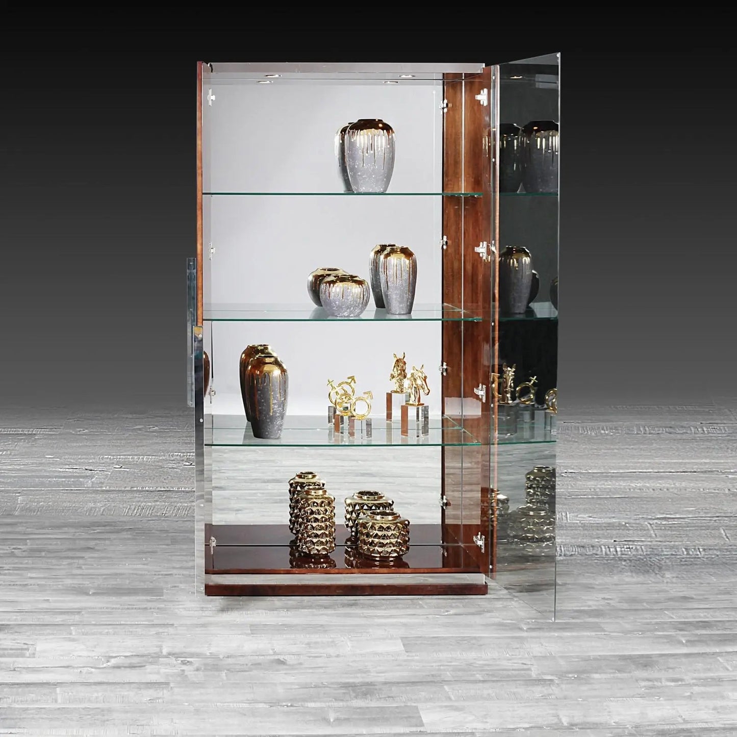 Lozano Lacquered Curio – Brown