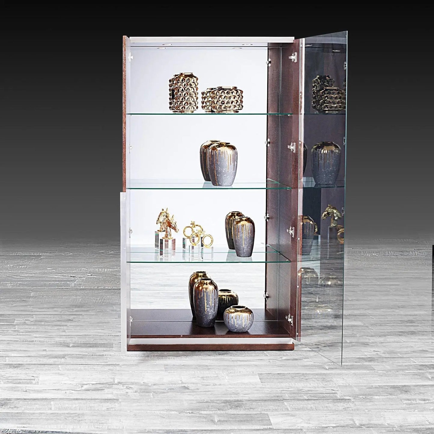 Lozano Curio Cabinet | Wenge Finish