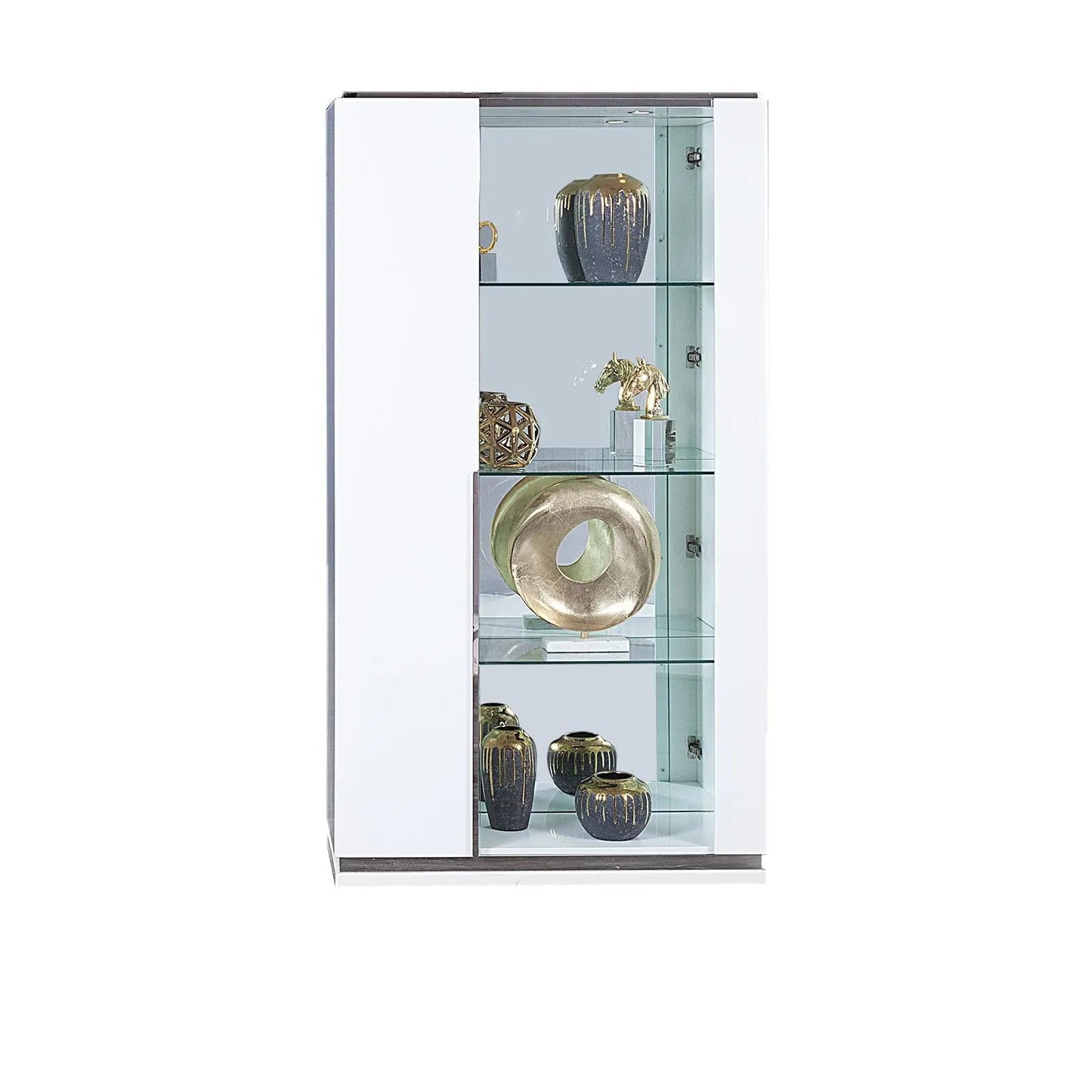 Lozano Lacquered Curio in White