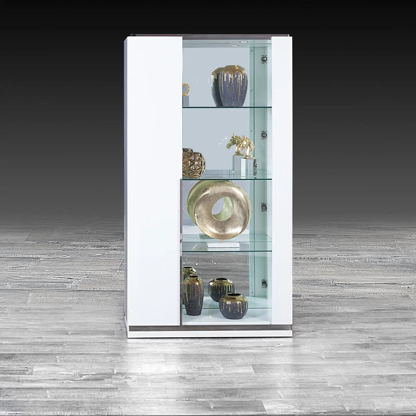 Lozano Lacquered Curio in White