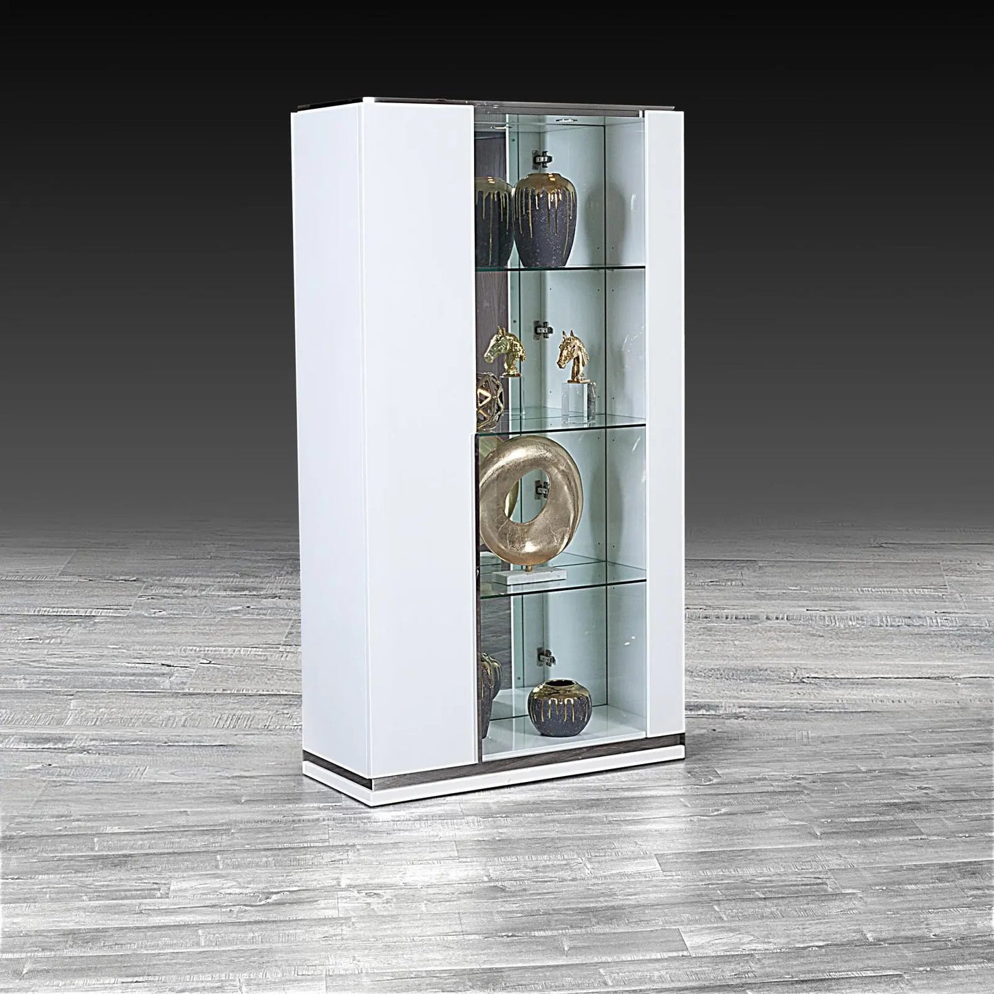 Lozano Lacquered Curio in White