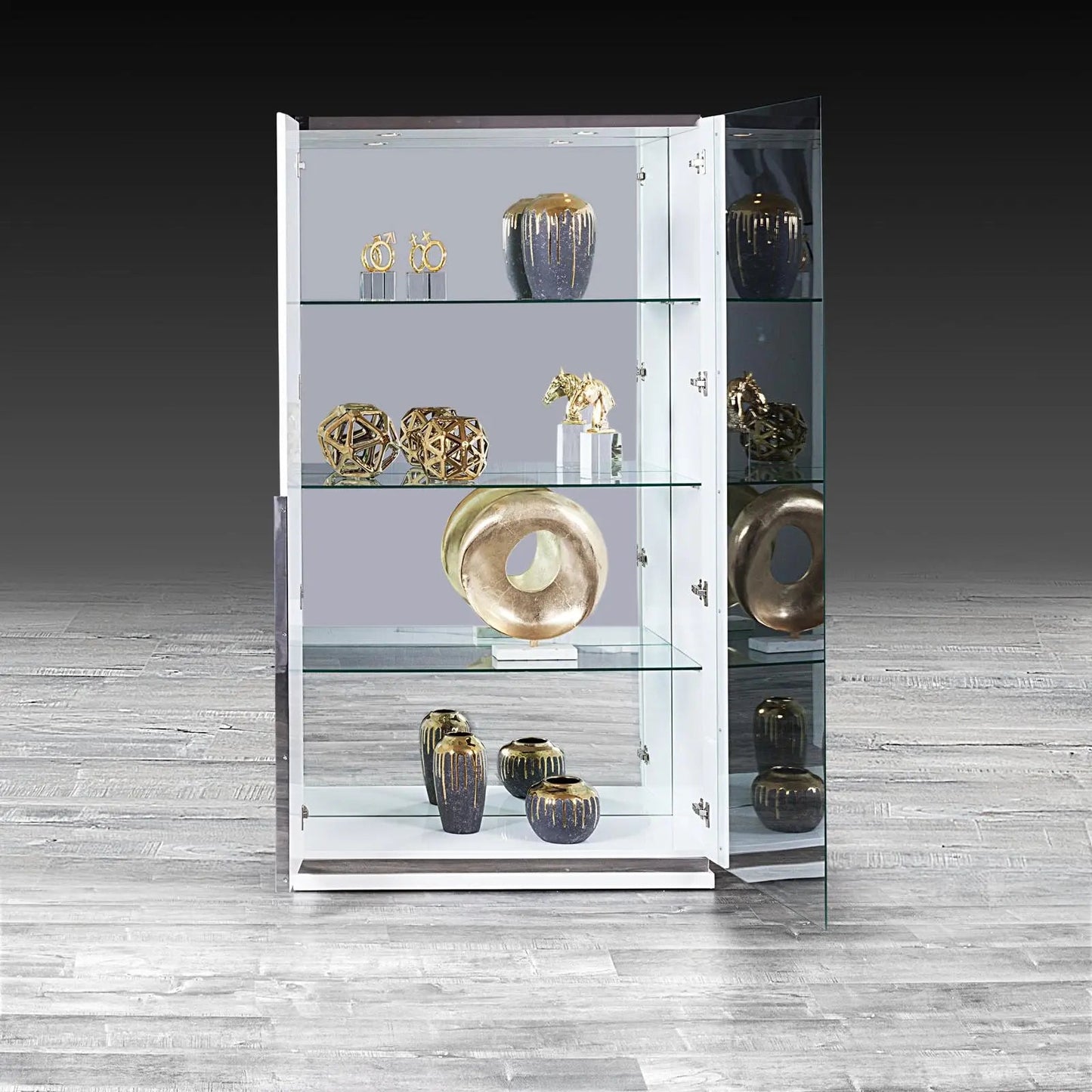 Lozano Lacquered Curio in White