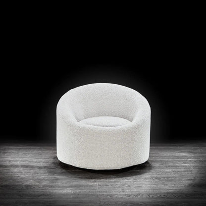 Luca Swivel Accent Chair in Cozy Bouclé