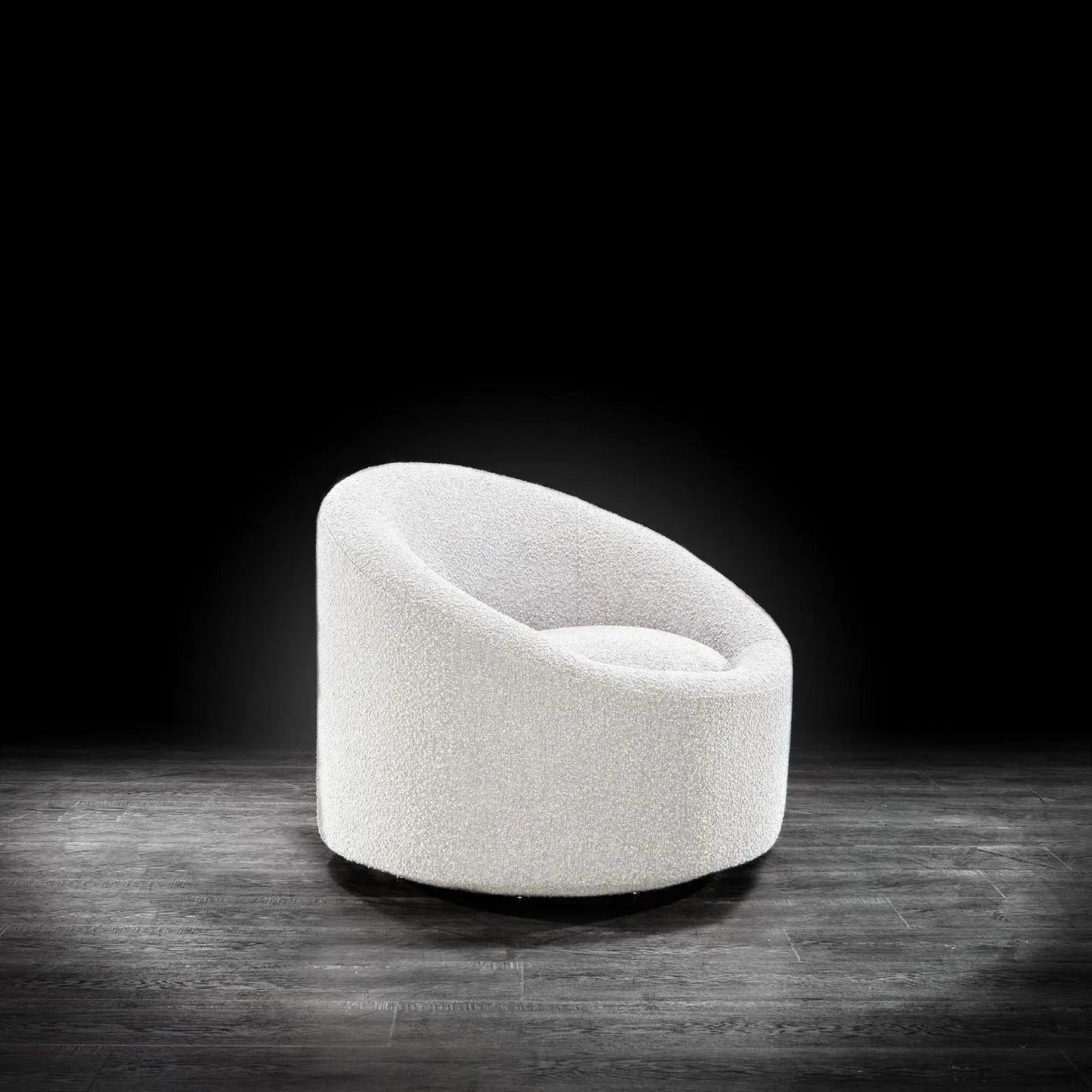 Luca Swivel Accent Chair in Cozy Bouclé