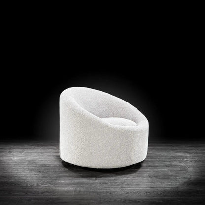 Luca Swivel Accent Chair in Cozy Bouclé