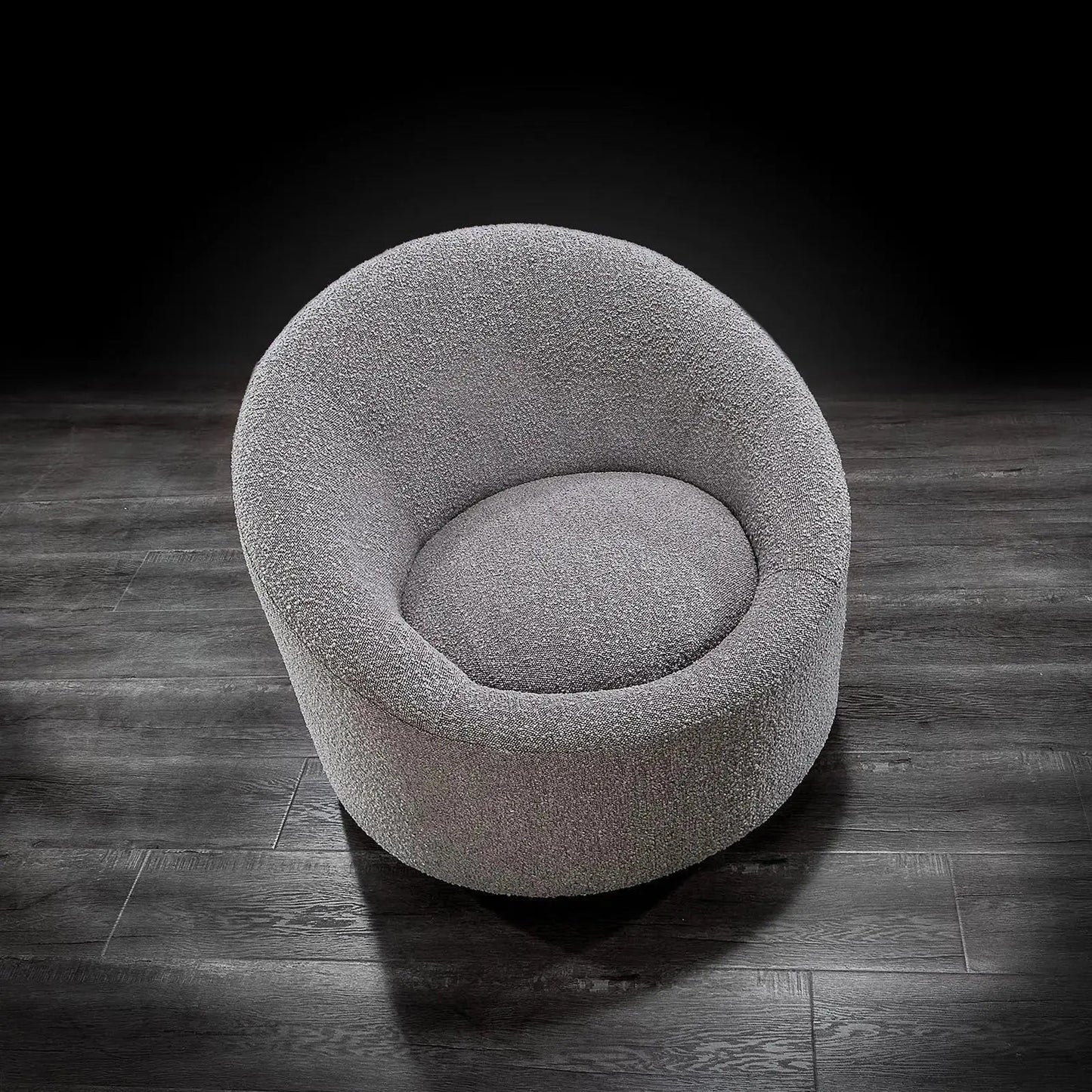 Luca Swivel Accent Chair in Cozy Bouclé