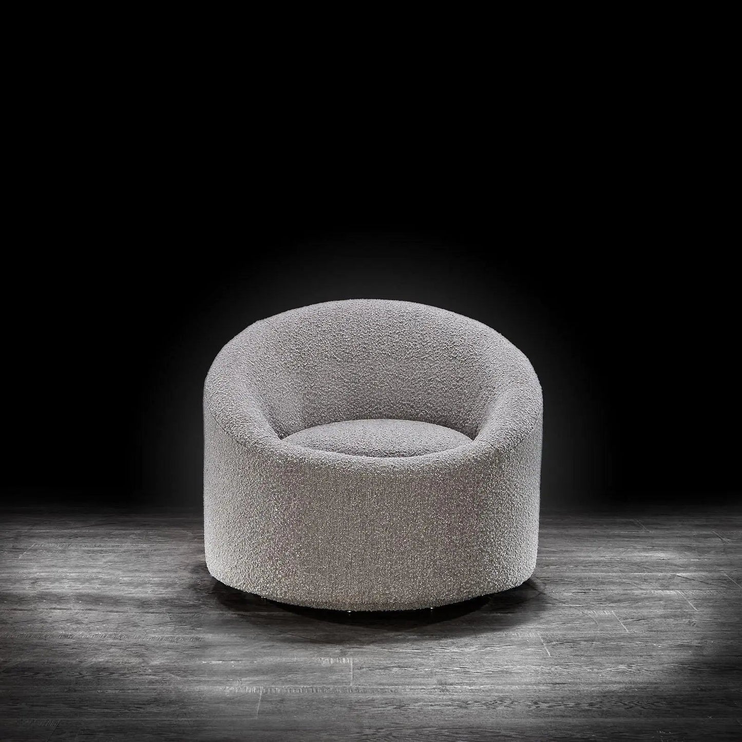 Luca Swivel Accent Chair in Cozy Bouclé