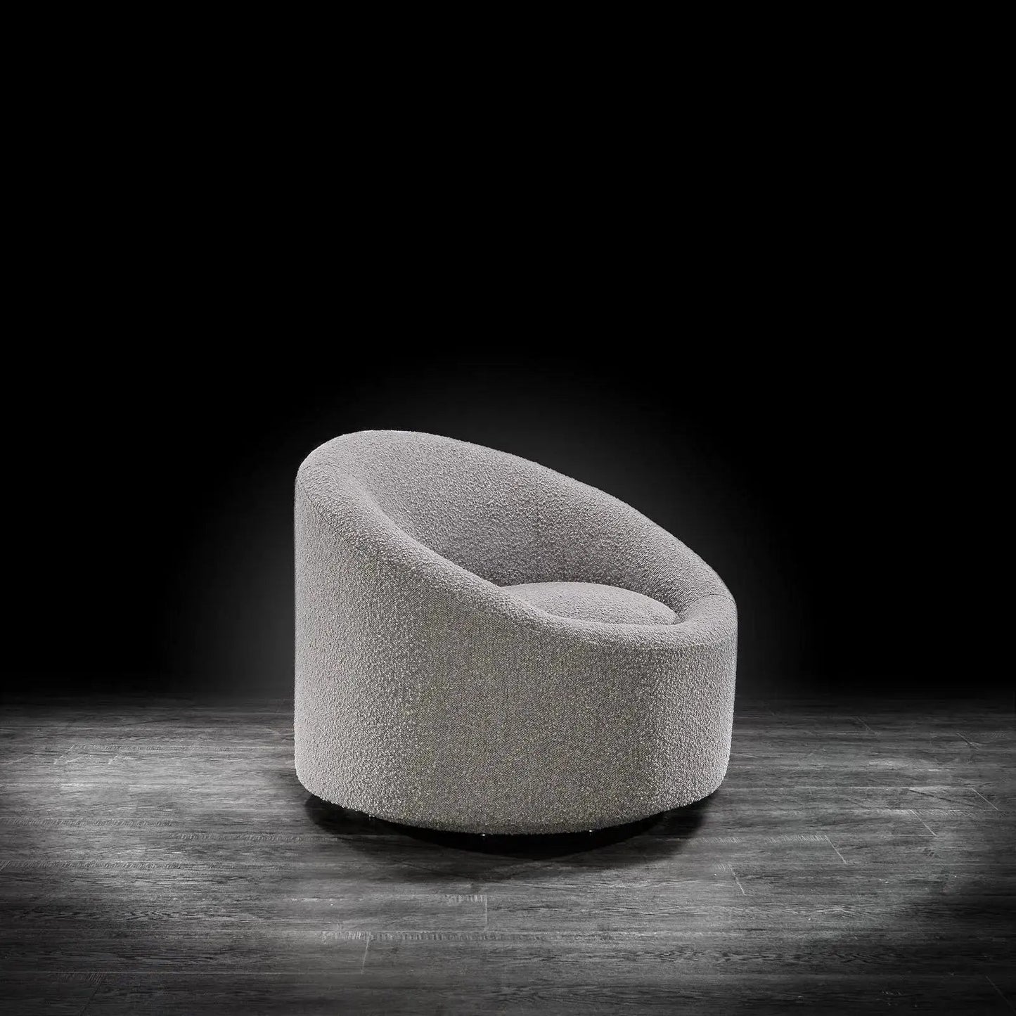 Luca Swivel Accent Chair in Cozy Bouclé