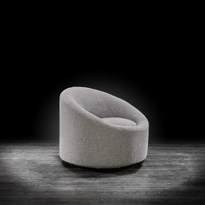 Luca Swivel Accent Chair in Cozy Bouclé