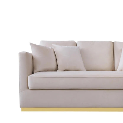 Lucia Gold Beige Modern Sofa Set