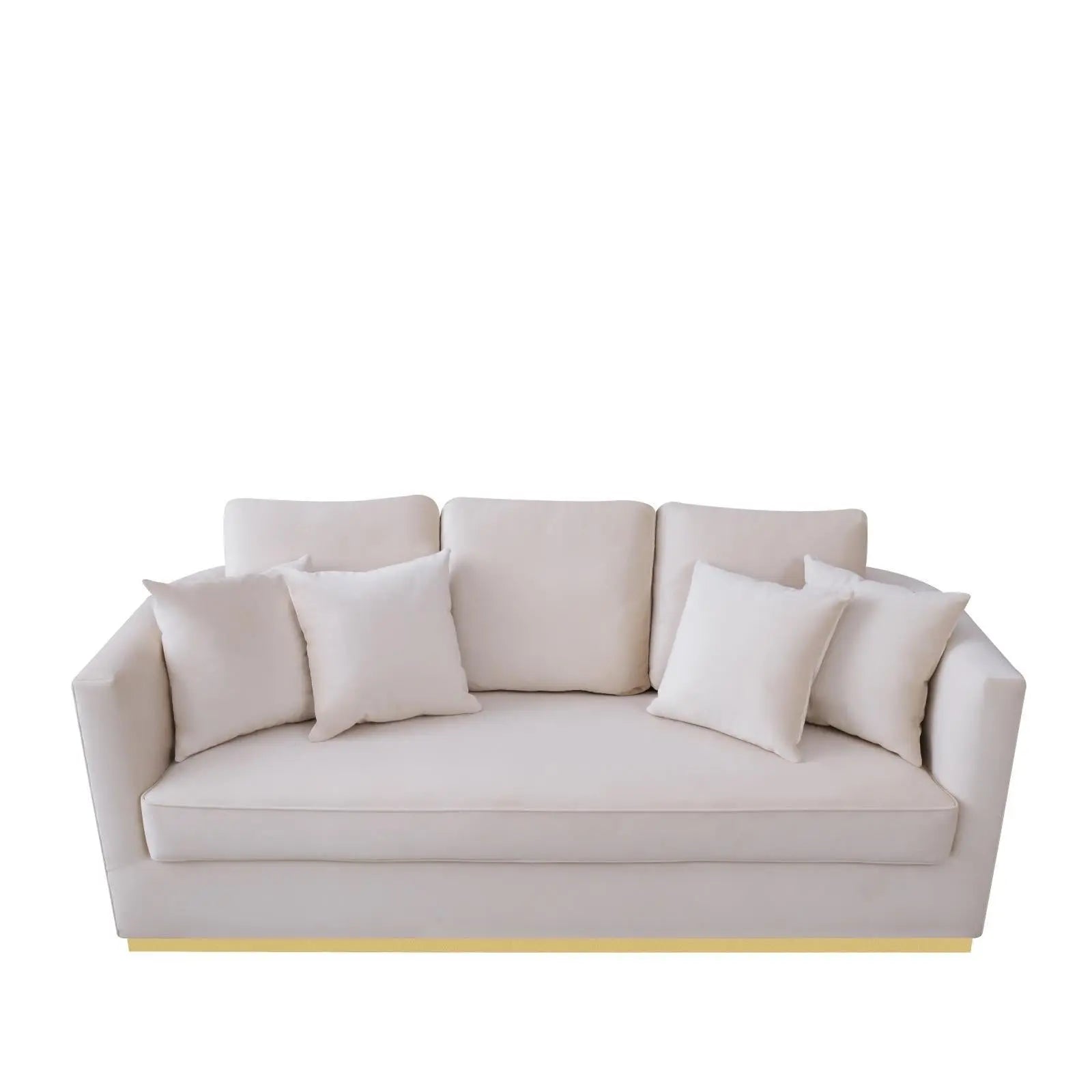 Lucia Gold Beige Sofa Set