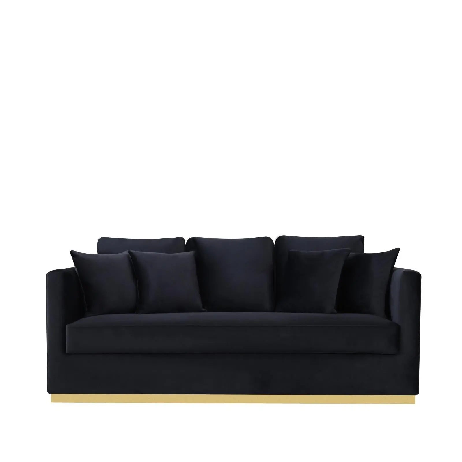 Lucia Gold Black Sofa Set