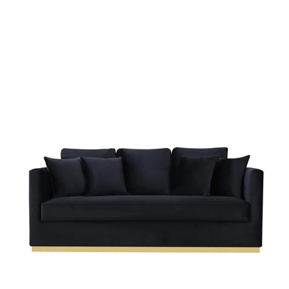 Lucia Gold Black Sofa Set