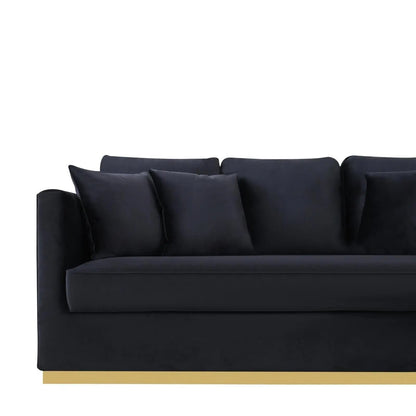 Lucia Gold Black Stylish Sofa Set