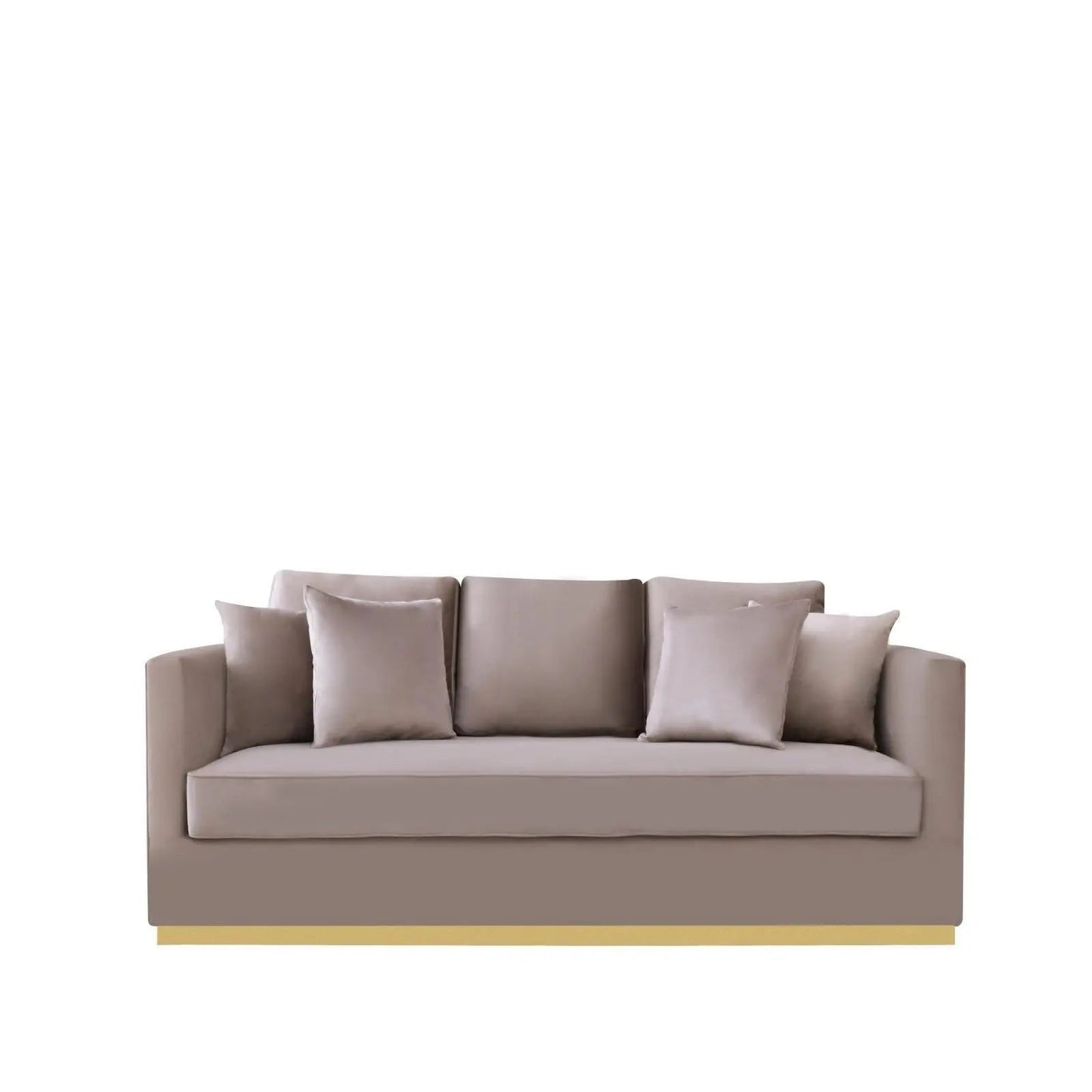 Lucia Gold Taupe Sofa Set
