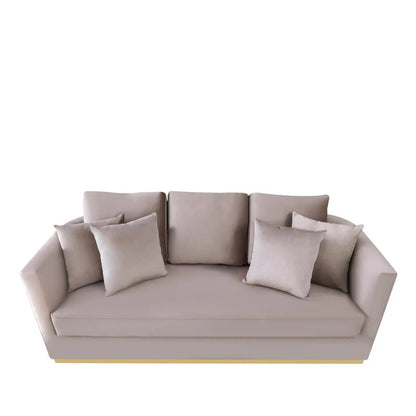 Lucia Shiny Gold Sofa Set – Taupe