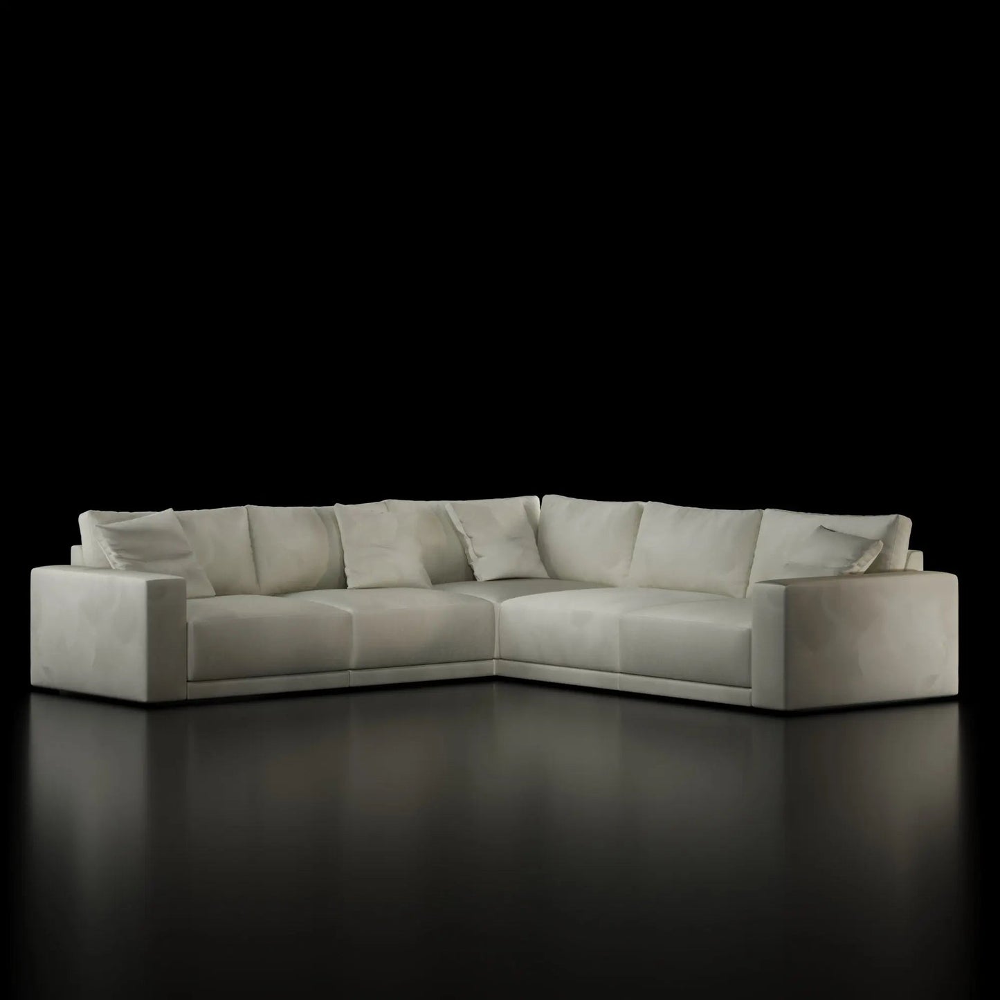 Lugano Five Pieces Beige Sectional Roberto Grassie RG