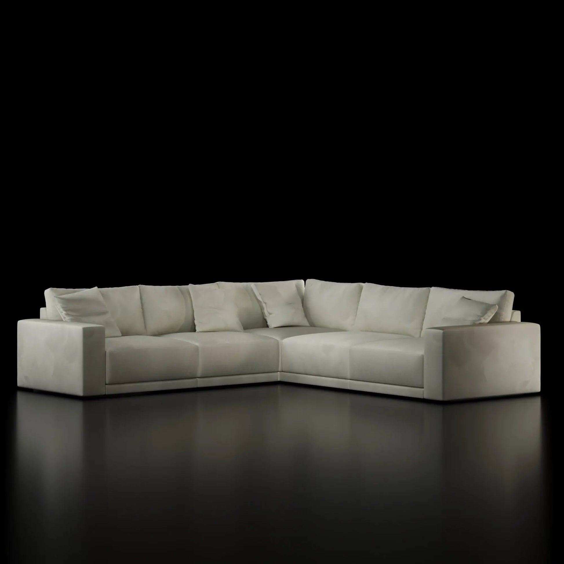 Lugano Five Pieces Beige Sectional Roberto Grassie RG