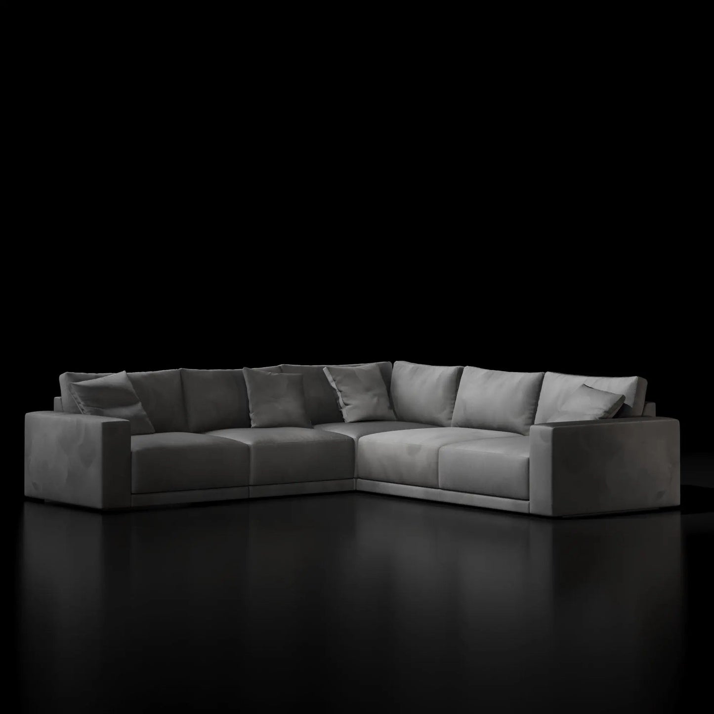 Lugano Five Pieces Dark Gray Sectional Roberto Grassie RG