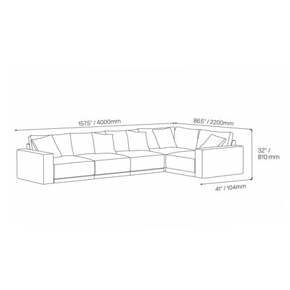 Lugano 5-Piece Sectional Configuration