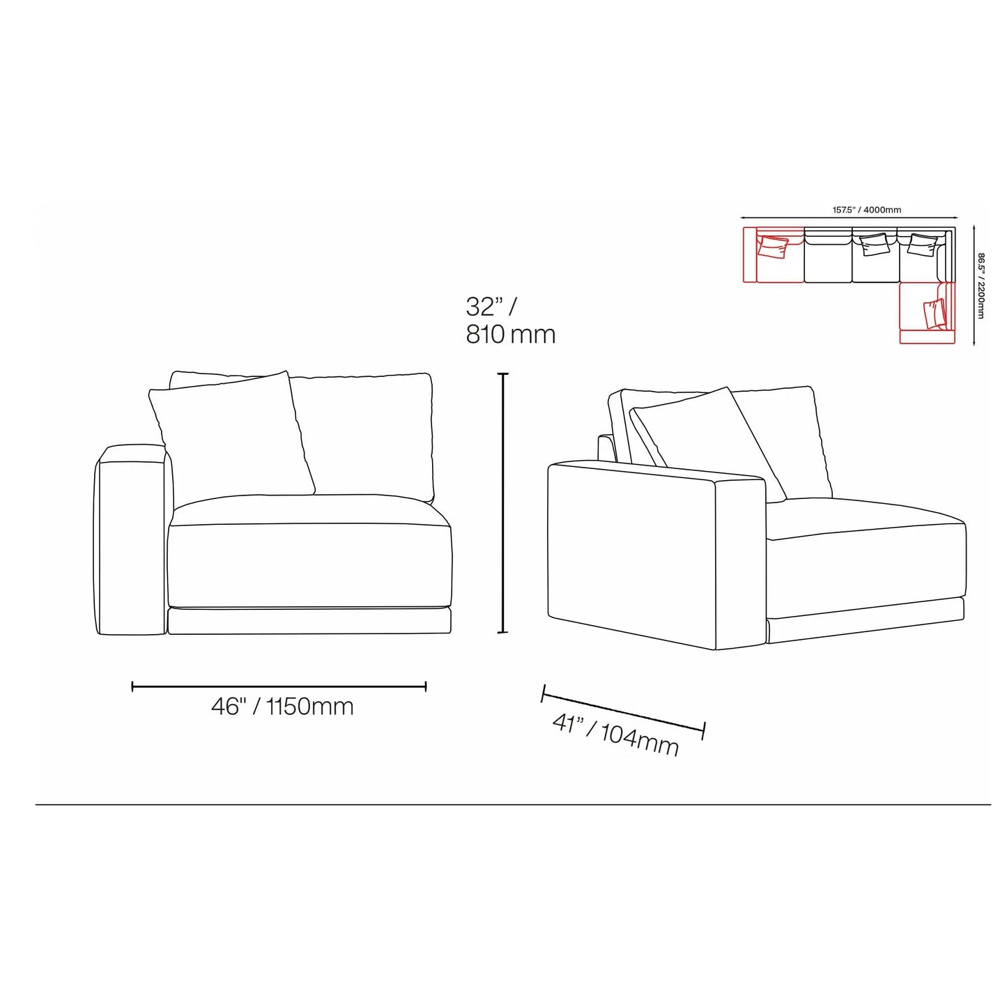 Lugano 6-Piece Sectional Set