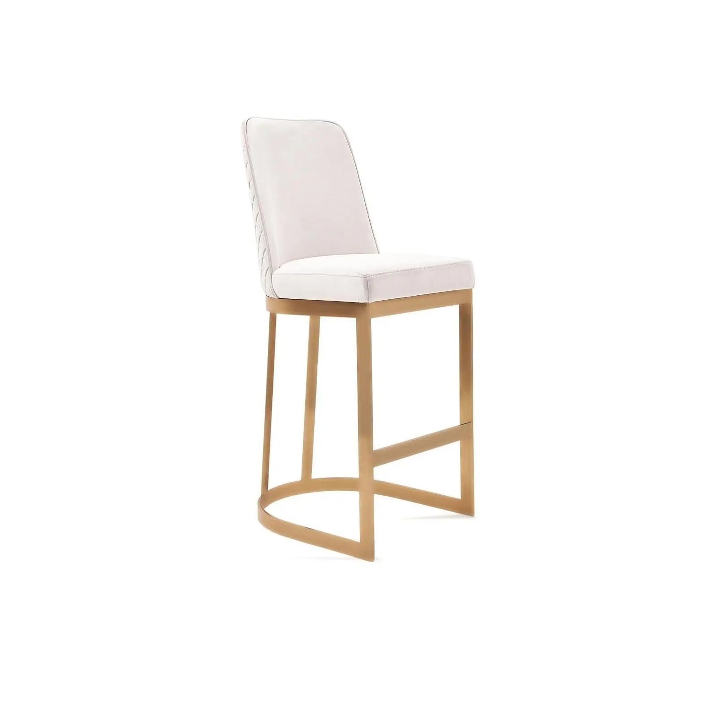 Mariella Counter Stool | Brushed Gold Frame