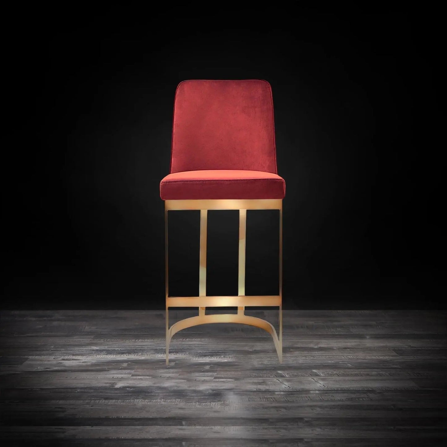 Mariella Counter Stool | Brushed Gold Frame