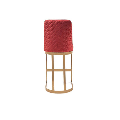 Mariella Counter Stool | Brushed Gold Frame
